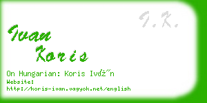 ivan koris business card